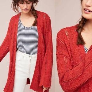 Meadow Rue by Anthropologie Priscilla Burnt Coral Cardigan - XS - New with tags